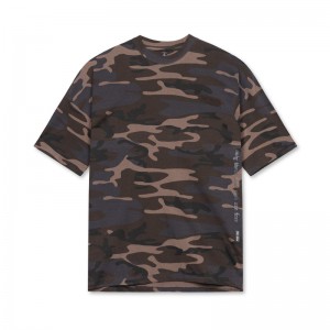 Asrv 0514. CottonPlus™ Oversized Men's Short Sleeve Red Camo | 59647WQYD