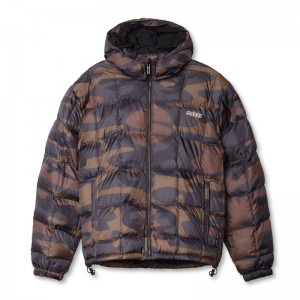 Asrv 0551. Weather-Ready Down Puffer Men's Jackets Red Camo | 37162DUSE