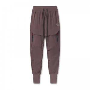 Asrv 0690. Tetra-Lite™ Tech High Rib Men's Jogger Red Brown | 31750UYLP