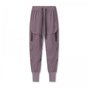 Asrv 0690. Tetra-Lite™ Tech High Rib Men's Jogger Purple | 12365QKYH