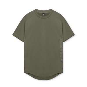 Asrv 0716. Core Mesh Established Men's Short Sleeve Olive | 58710BMKJ