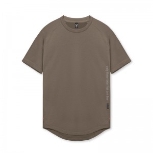 Asrv 0716. Core Mesh Established Men's Short Sleeve Grey Brown | 14362ZFQD