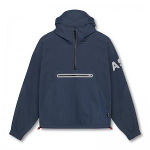 Asrv 0717. Weather-Ready Anorak Men's Jackets Navy | 34916XHSG