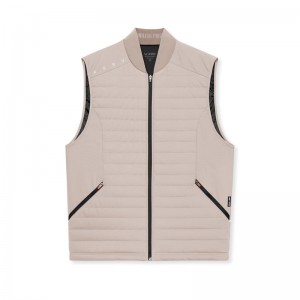 Asrv 0720. Waterproof Insulated Run Men's Vest Grey | 15987VEFQ