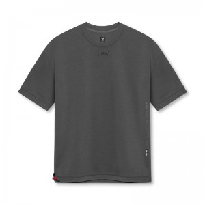 Asrv 0734. CottonPlus™ Heavyweight Oversized Cinch Men's Short Sleeve Grey | 53968BNCE