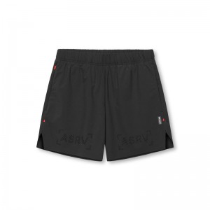 Asrv 0737. Ripstop 6 Perforated Men's Shorts Black | 47813CWEY