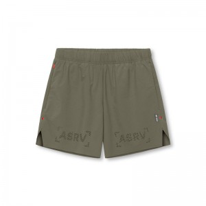 Asrv 0737. Ripstop 6 Perforated Men's Shorts Olive | 96473HNBL