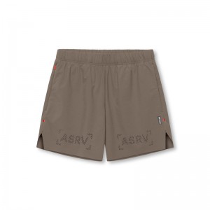 Asrv 0737. Ripstop 6 Perforated Men's Shorts Grey Brown | 84120JKXS