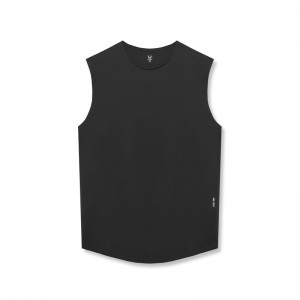 Asrv 0757. AeroSilver® Cutoff Men's Tanks Black | 04391PESD