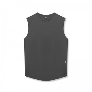 Asrv 0757. AeroSilver® Cutoff Men's Tanks Grey | 70195CISM