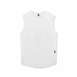 Asrv 0757. AeroSilver® Cutoff Men's Tanks White | 72394VTLG