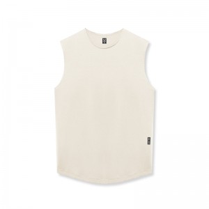 Asrv 0757. AeroSilver® Cutoff Men's Tanks White | 98526LFRD