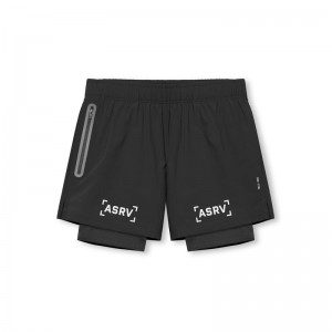 Asrv 0761. Ripstop 5 Liner Men's Shorts Black | 27356LWPB