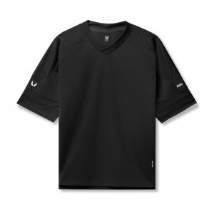 Asrv 0772. SilverPlus™ Mesh Oversized Jersey Men's Short Sleeve Black | 72806LRCS