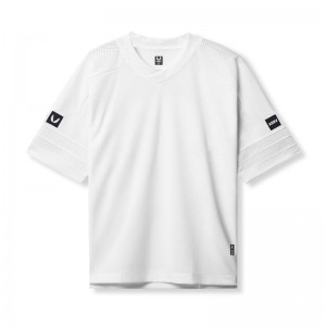 Asrv 0772. SilverPlus™ Mesh Oversized Jersey Men's Short Sleeve White | 73598DOAE