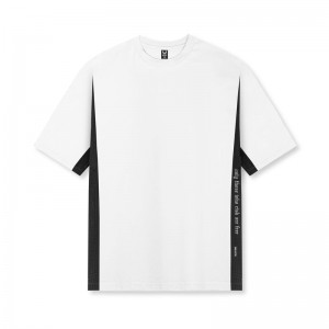 Asrv 0779. Supima® Mesh Panel Oversized Men's Short Sleeve White | 80627VXJE