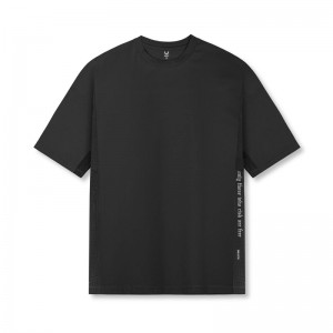 Asrv 0779. Supima® Mesh Panel Oversized Men's Short Sleeve Black | 14738ULCW