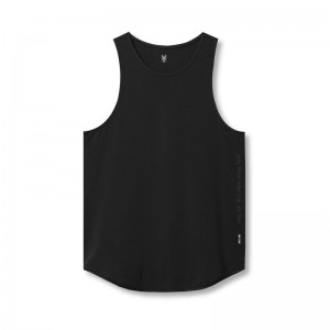 Asrv 0780. Supima® Extended Men's Tanks Black | 94357WRLC