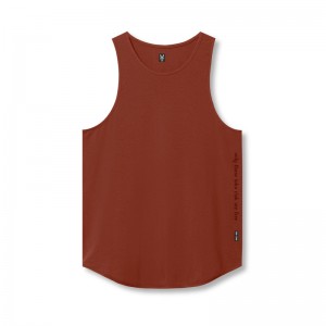 Asrv 0780. Supima® Extended Men's Tanks Dark Red | 15274EHLR