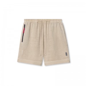 Asrv 0782. Tech Essential™ Sweat Men's Shorts Beige | 52704LFSZ