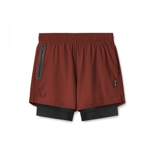 Asrv 0784. Ultralite™ 6 Liner Men's Shorts Dark Red / Black | 72159XDRJ