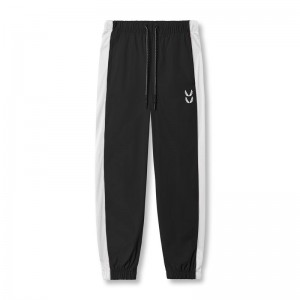 Asrv 0796. Ripstop Oversized Men's Track Pants Black | 15803OPRX