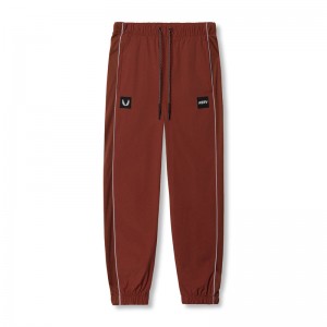 Asrv 0796. Ripstop Oversized Men's Track Pants Dark Red | 97845EPZY