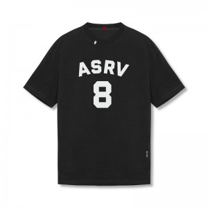 Asrv 0797. Tech Essential™ Relaxed Men's Short Sleeve Black | 74039DSJZ