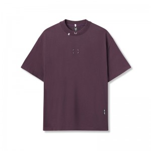 Asrv 0797. Tech Essential™ Relaxed Men's Short Sleeve Deep Purple | 34826RGVB