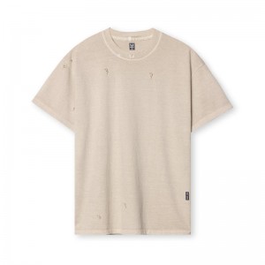 Asrv 0797. Tech Essential™ Relaxed Men's Short Sleeve Beige | 32081GFKV