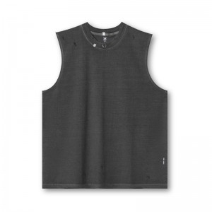 Asrv 0807. Tech Essential™ Relaxed Cutoff Men's Tanks Grey | 18492BWGF