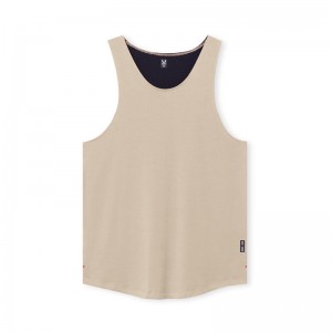 Asrv 0808. Supima® Vented Men's Tanks Beige | 05196JTVL