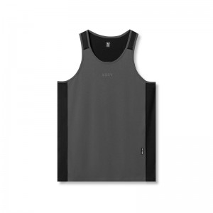 Asrv 0809. Supima® Mesh Panel Training Singlet Men's Tanks Grey | 72408XPVG