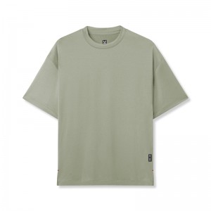 Asrv 0822. AeroSilver® Oversized Men's Short Sleeve Olive | 43892MASI