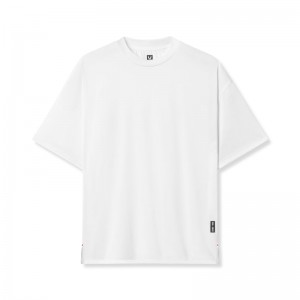 Asrv 0822. AeroSilver® Oversized Men's Short Sleeve White | 20138SNAE