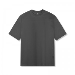 Asrv 0824. Supima® Oversized Men's Short Sleeve Grey | 08974SNOU