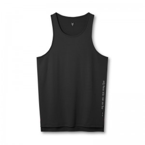 Asrv 0835. 3D-Lite® 2.0 Drop Hem Men's Tanks Black | 23657QYST