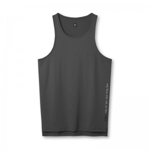 Asrv 0835. 3D-Lite® 2.0 Drop Hem Men's Tanks Grey | 13428GYOL