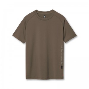 Asrv 0839. 3D-Lite® 2.0 Fitted Men's Short Sleeve Grey Brown | 06574UNOX