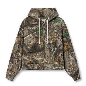 Asrv 0843. Tech Essential™ Distressed Full Zip Men's Hoodie Camo | 06245DCIJ