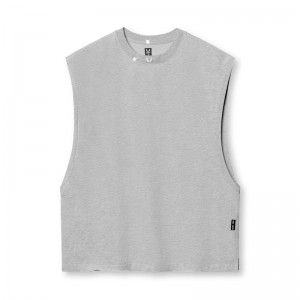 Asrv 0845. Tech Essential™ Rocker Cutoff Men's Tanks Grey | 92785DRWB