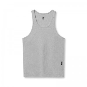 Asrv 0847. CottonPlus™ Standard Slim Men's Tanks Grey | 85041KLWN