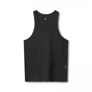 Asrv 0847. CottonPlus™ Standard Slim Men's Tanks Black | 67125HSAT