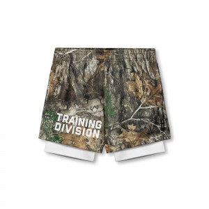 Asrv 0848. SilverPlus™ Mesh 5" Liner Men's Shorts Camo / White | 64721RQFV