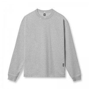 Asrv 0851. Tech Essential™ Relaxed Men's Long Sleeve Grey | 93420SMHV