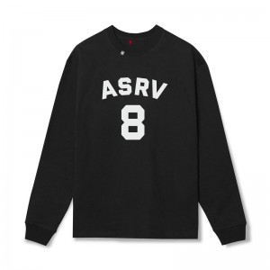 Asrv 0851. Tech Essential™ Relaxed Men's Long Sleeve Black | 64859NVJP