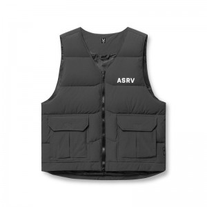 Asrv 0859. Ripstop Insulated Puffer Gilet Men's Jackets Grey | 15976CQRB