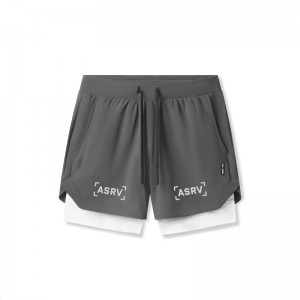 Asrv 0865. Tetra-Lite™ 5" Liner Men's Shorts Grey / White | 91035CEJV