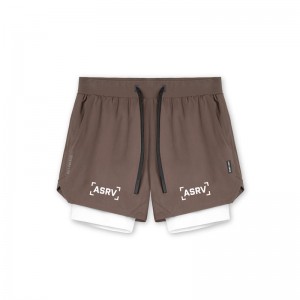 Asrv 0865. Tetra-Lite™ 5" Liner Men's Shorts Brown / Black | 18375JGLM