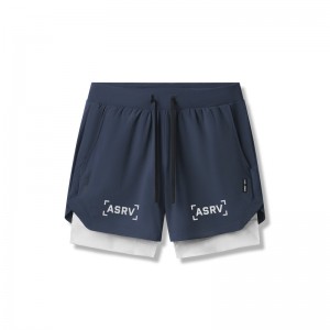 Asrv 0865. Tetra-Lite™ 5" Liner Men's Shorts Navy / White | 47518LDYT